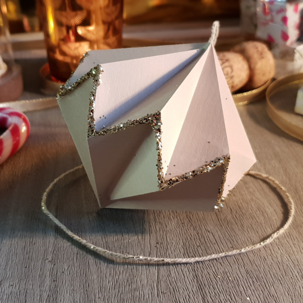 Boule Origami Kraft Paillettes