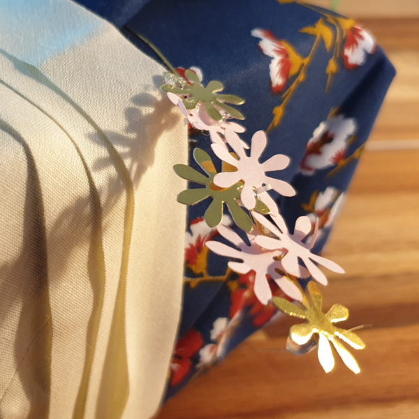 Furoshiki Sakura Bleu Detail