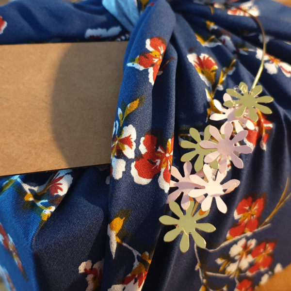 Furoshiki Sakura Bleu Detail